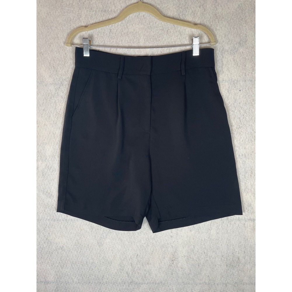 LITA by‎ Ciara Spark Black Pleated High Rise Dress Shorts Size 10 Made in Italy